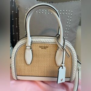 Kate Spade New York Reiley Straw Dome Satchel Bag